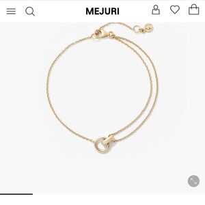 Mejuri 14K Solid Gold Interlinked Chain Bracelet | Length 7-8"